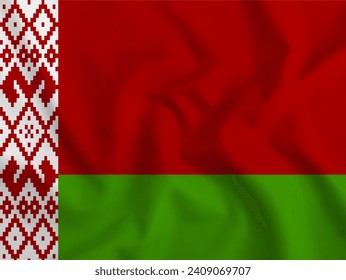 Belarus Countries National Flag Photo with Wave Effect