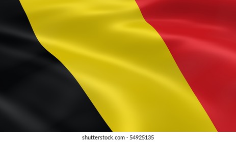 Belgian flag in the wind. Part of a series.