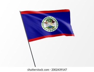 Belize flag flying high in the isolated background Belize independence day world national flag collection