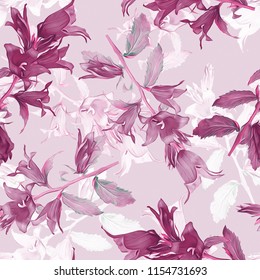 Bell Flower Seamless Pattern Hand Painted Stock Illustration 1154731693 ...