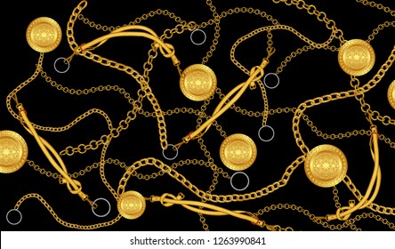 Belt Chain Pattern Gold