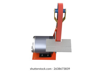 Belt Grinder: DIY Wood and Metalworking! Precision Grinding, Metalwork Close-up. Fine Detail Craftsmanship: Sharp Edges, Polishing, Shaping. Artisan Shop Tool! Metal Shaping, Woodworking Project.