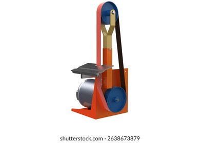 Belt Grinder: DIY Wood and Metalworking! Precision Grinding, Metalwork Close-up. Fine Detail Craftsmanship: Sharp Edges, Polishing, Shaping. Artisan Shop Tool! Metal Shaping, Woodworking Project.