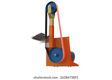 Belt Grinder: DIY Wood and Metalworking! Precision Grinding, Metalwork Close-up. Fine Detail Craftsmanship: Sharp Edges, Polishing, Shaping. Artisan Shop Tool! Metal Shaping, Woodworking Project.