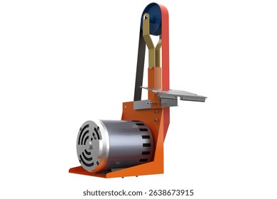 Belt Grinder: DIY Wood and Metalworking! Precision Grinding, Metalwork Close-up. Fine Detail Craftsmanship: Sharp Edges, Polishing, Shaping. Artisan Shop Tool! Metal Shaping, Woodworking Project.