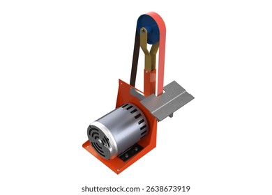 Belt Grinder: DIY Wood and Metalworking! Precision Grinding, Metalwork Close-up. Fine Detail Craftsmanship: Sharp Edges, Polishing, Shaping. Artisan Shop Tool! Metal Shaping, Woodworking Project.