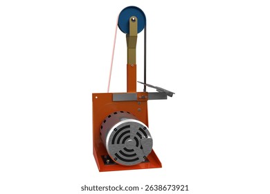 Belt Grinder: DIY Wood and Metalworking! Precision Grinding, Metalwork Close-up. Fine Detail Craftsmanship: Sharp Edges, Polishing, Shaping. Artisan Shop Tool! Metal Shaping, Woodworking Project.