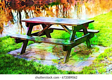 Bench By The River