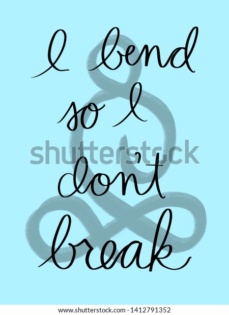 Bend Dont Break Yoga Stock Illustration