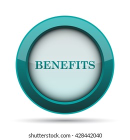 Benefits icon. Internet button on white background.