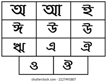 Bengali Alphabet Bangla Alphabet Alphabet Used Stock Illustration ...
