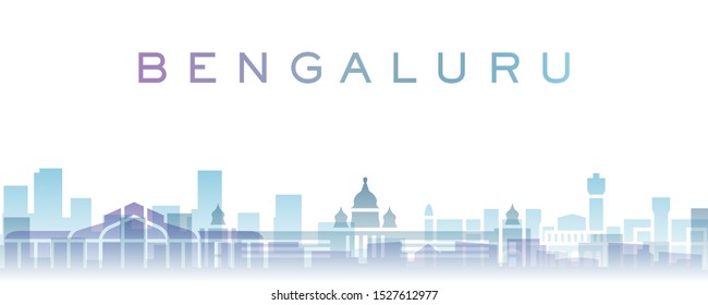 Bengaluru Transparent Layers Gradient Landmarks Skyline