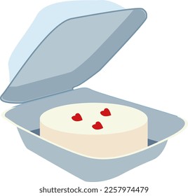 bento cake vector flat illustration