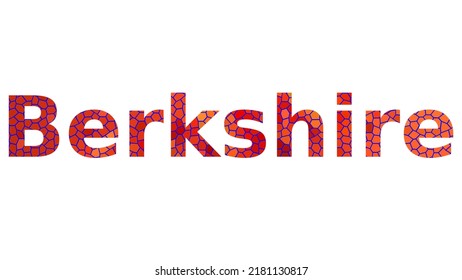 Berkshire. Typography text banner word Berkshire design