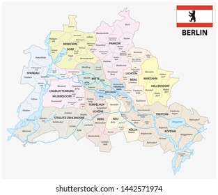 Berlin Administrative Political Map Flag 260nw 1442571974 