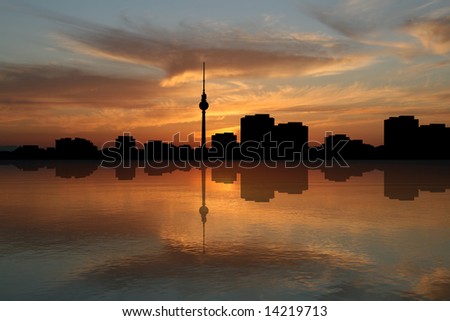 Similar – Berlin Sundown Sunset