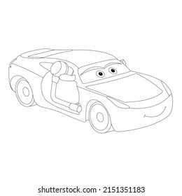 Best Funny Car Coloring book page