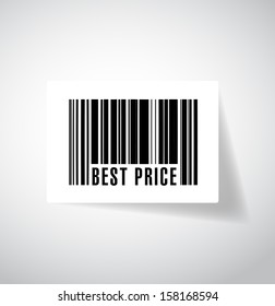 Best Price Barcode Upc Code Illustration Design Over White