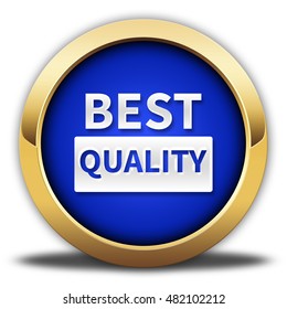 best quality button isolated. 3D illustration
