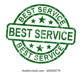 Best Service Stamp Showing Top Customer Assistance