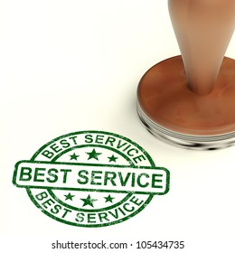 Best Service Stamp Shows Top Customer Assistance