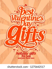 Best Valentine's day gifts design template, rasterized version