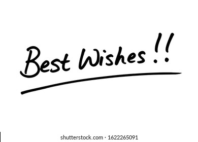 Best Wishes Handwritten On White Background Stock Illustration ...