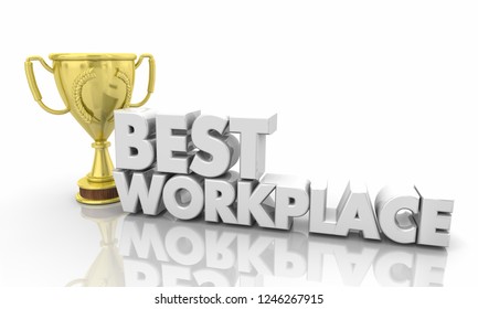 Best Workplace Top Employer Job Trophy 3d Illustration