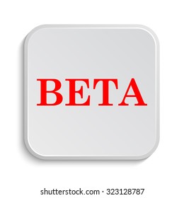 Beta icon. Internet button on white background. 
