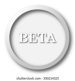 Beta icon. Internet button on white background. 
