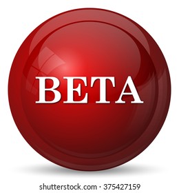 Beta icon. Internet button on white background.