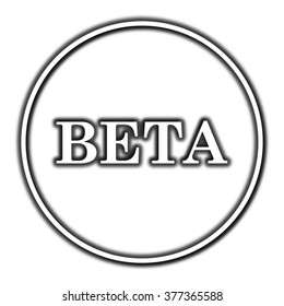 Beta icon. Internet button on white background. 