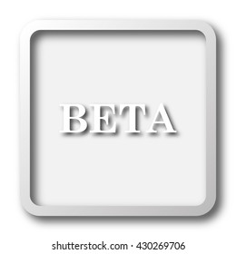 Beta icon. Internet button on white background.