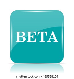 Beta icon. Internet button on white background.