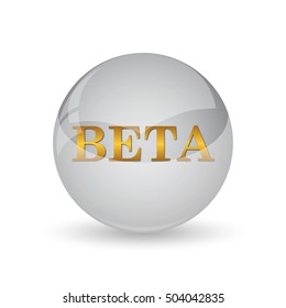 Beta icon. Internet button on white background. 