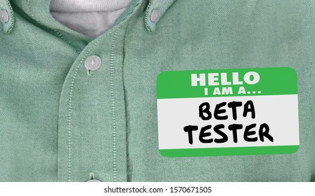 Beta Tester Name Tag Early Release Programmer Developer 3d Illustration