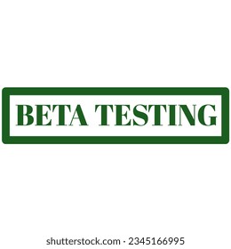 BETA TESTING GREEN STAMP ON WHITE BACKGROUND ILLUSTRATION VECTOR