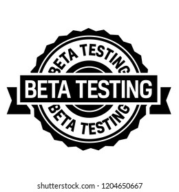 beta testing stamp on white background. Sign, label, sticker.
