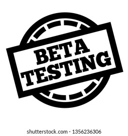 BETA TESTING stamp on white