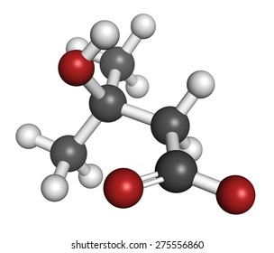 Beta-hydroxy Beta-methylbutyric Acid (HMB) Leucine Metabolite Molecule. Used As Supplement, May Increase Strength And Muscle Mass. Atoms Are Represented As Spheres With Conventional Color Coding.
