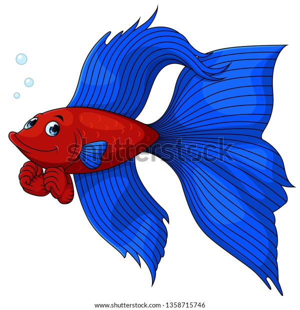 Betta Fish Cartoon Stock Illustration 1358715746 Shutterstock