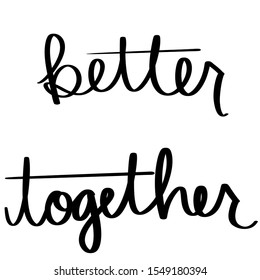 Better Together Family Calligraphy Sign