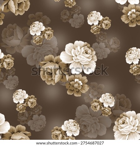 Beutiful Allover Pattern  And Bunch Digital print 