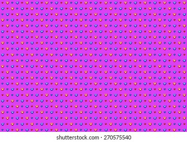 Bevel Dot Heart On Pink Background