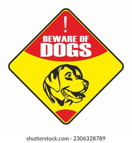BEWARE OF DOGS VECTOR IMAGE