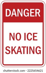  Beware Of Thin Ice Warning Sign No Skating