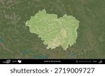 Bezirk St. Veit an der Glan. Administrative area of Austria highlighted and outlined on a darkened Topographic Humanitarian style map