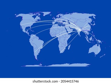 Bhubaneswar-India,connections of Bhubaneswar-India to other major cities around the world.