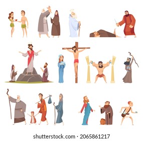 Bible Characters. Historical Antique Holy People Illustrations Collection