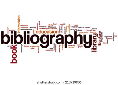 Bibliography Concept Word Cloud Background